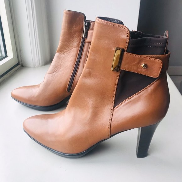 Aquatalia Shoes - AQUATALIA Cognac Booties